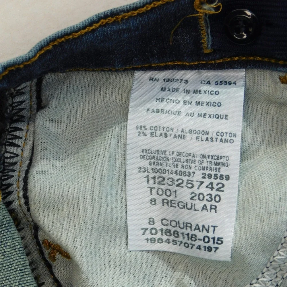 Wrangler Classic Straight Stretch Jeans Boys‎ 8 Regular Medium Wash